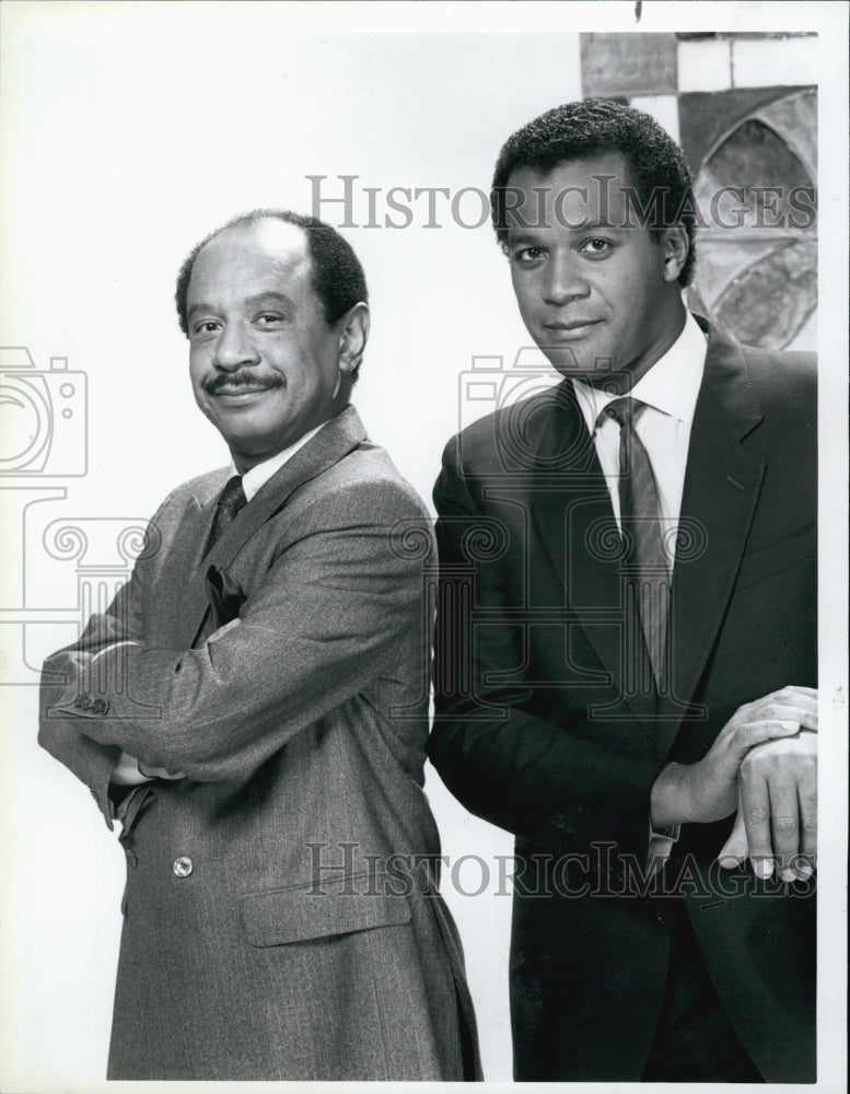 Press Photo Sherman Hemsley & Clifton Davis - Historic Images