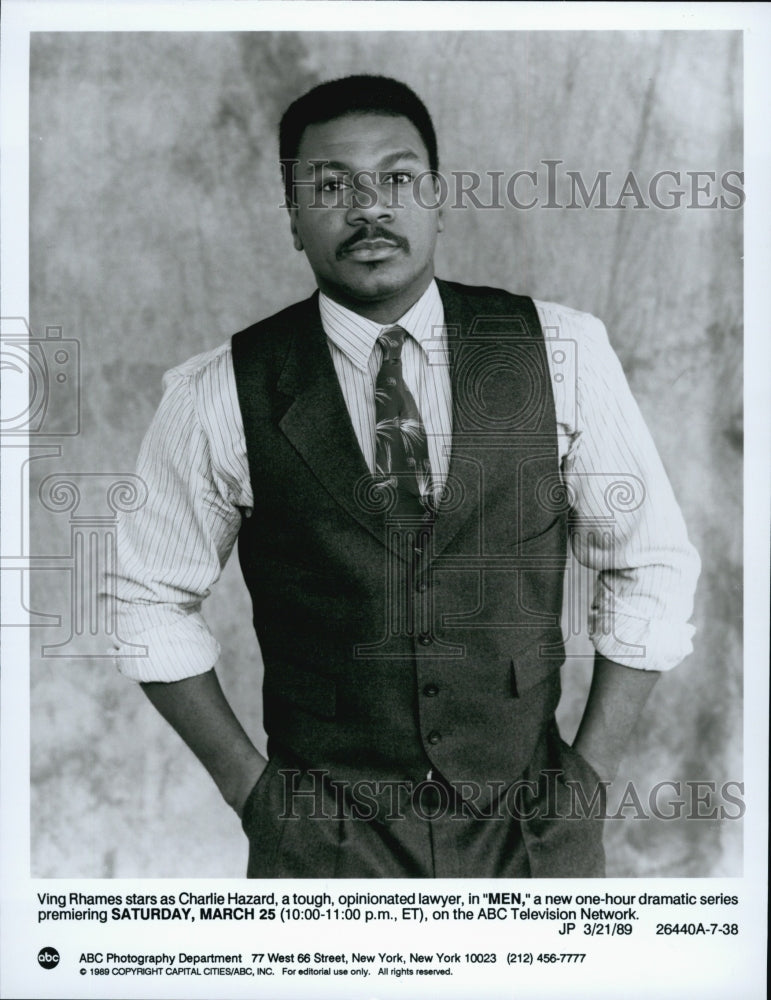 1989  Actor Ving Rhames in "Men" - Historic Images