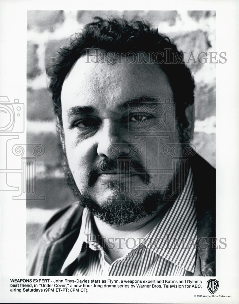 1990 Press Photo John Rhys-Davies in &quot;Under Cover&quot; - Historic Images