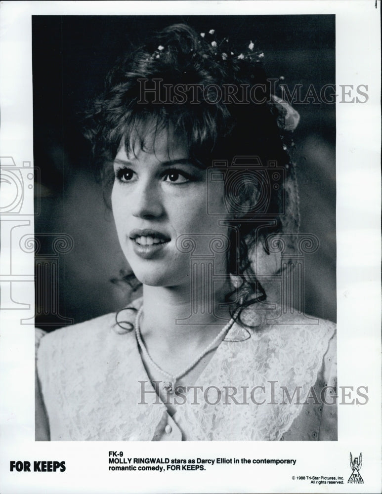 1988 Press Photo Molly Ringwald as Darcy Elliott in "For Keeps" - Historic Images