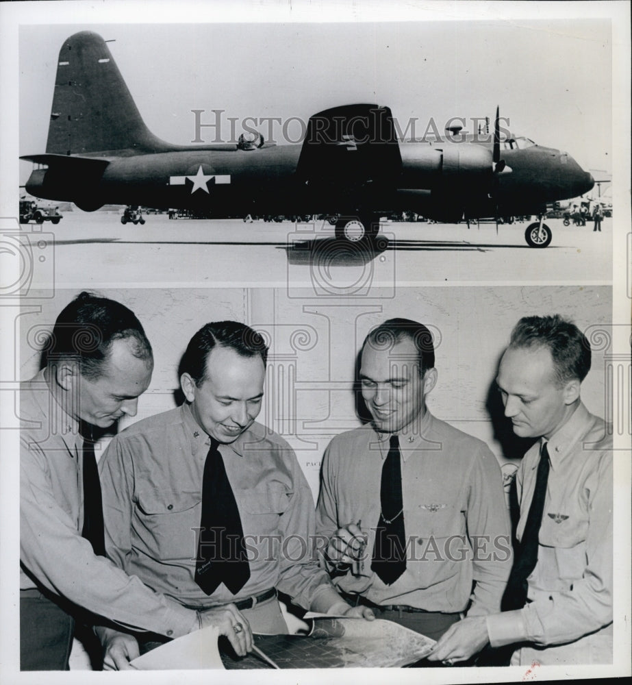 1946 Press Photo Navy Endurance Test Candidates TD Davies EP Rankin WS Reid - Historic Images