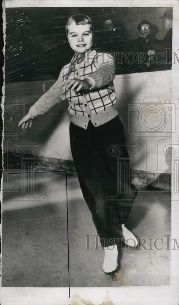 1956 Press Photo Margaret Davis, flower girl for Prince Rainer and Grace wedding - Historic Images