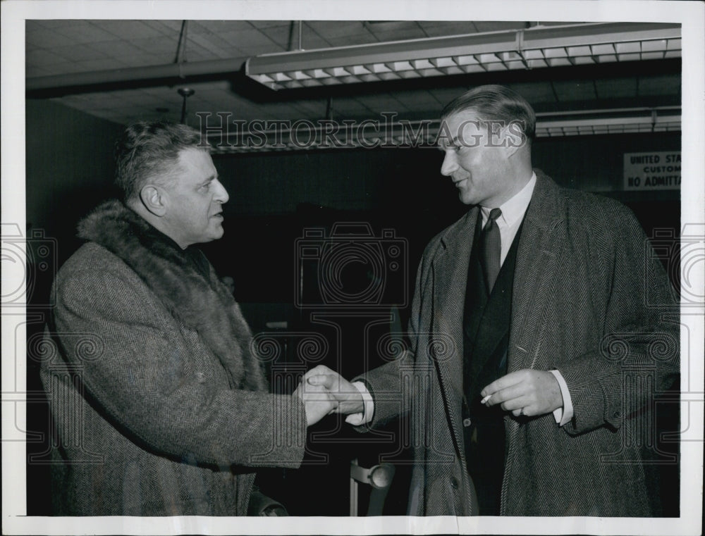 1954 Press Photo Maurice Negre Manger of agency France Press.and Georges Ritter. - Historic Images