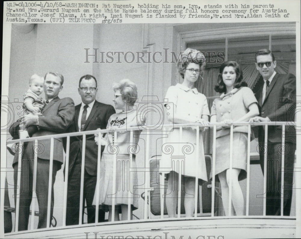 1968 Press Photo Pat Nugent and Family at the White House - Historic Images