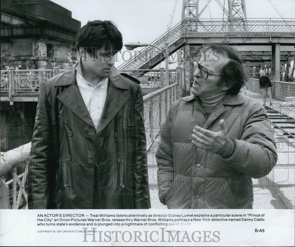 1981 Press Photo Treat Williams and Sidney Lumet in &quot;Prince of the City&quot; - Historic Images