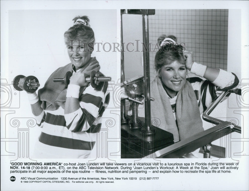 1990 Press Photo Joan Lunden American journalist, author and television host. - Historic Images