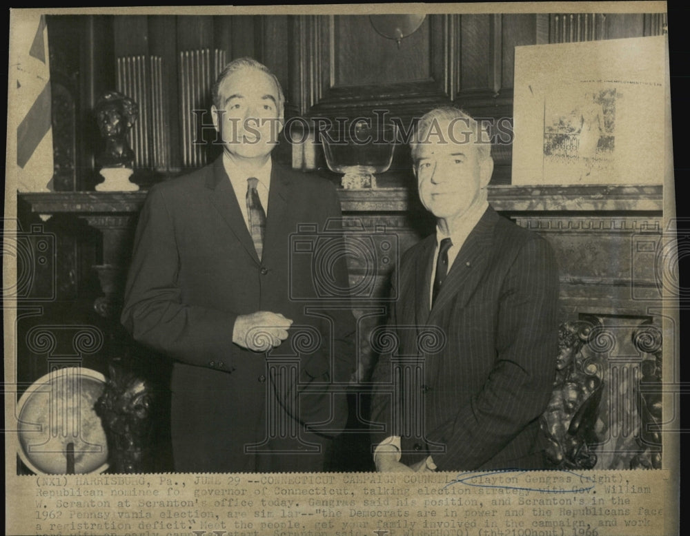 1966 Press Photo Clayton Gengres, Republican Politician - Historic Images