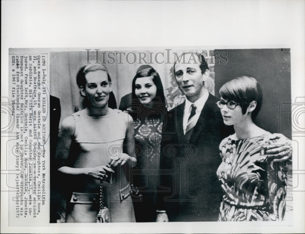 1967 Press Photo Goeran Gentele and Daughters Killed in Accident - Historic Images