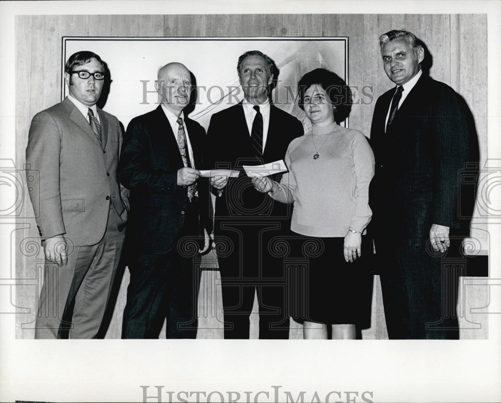 1969 Press Photo Francis Gens With Peitier, Harvey, White, and Papagianopoulos - Historic Images