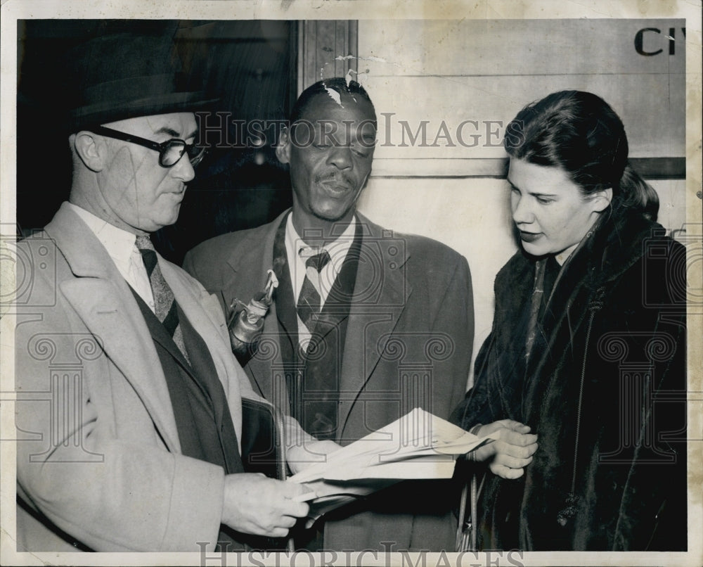 1959 Andrea Bruce ex-TV Model held on bad check charge - Historic Images