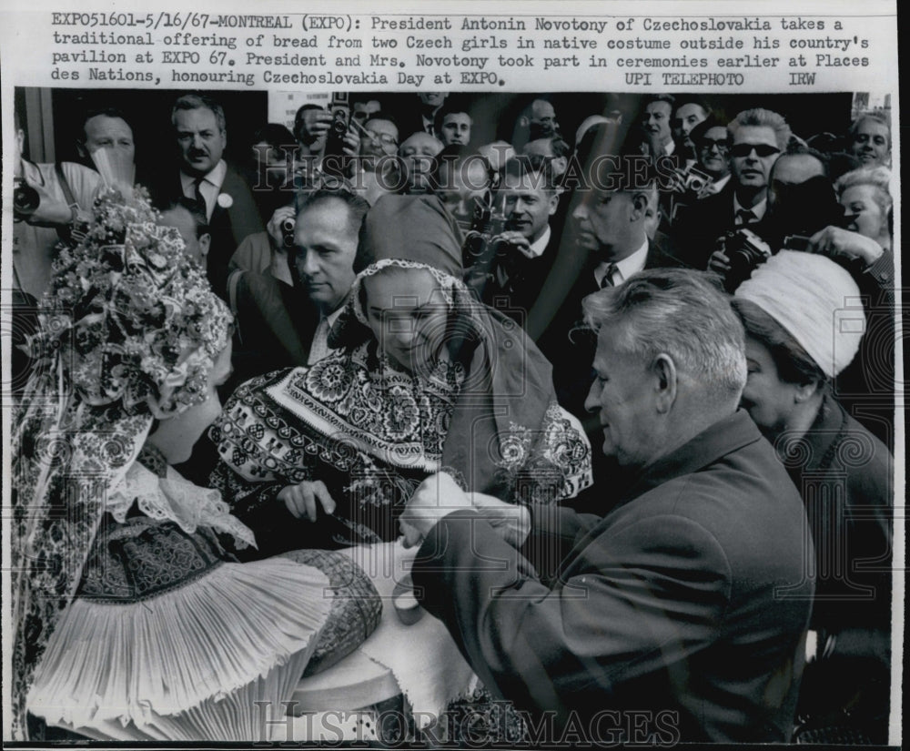 1967 Press Photo Pres Antonin Novotny of Czechoslavakia - Historic Images