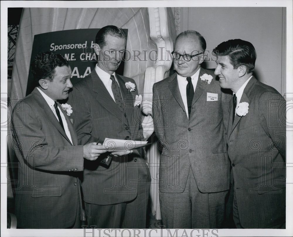 1958 Press Photo Richard Waddell, Charles Pace, K. Kramer, Murray Rossant - Historic Images