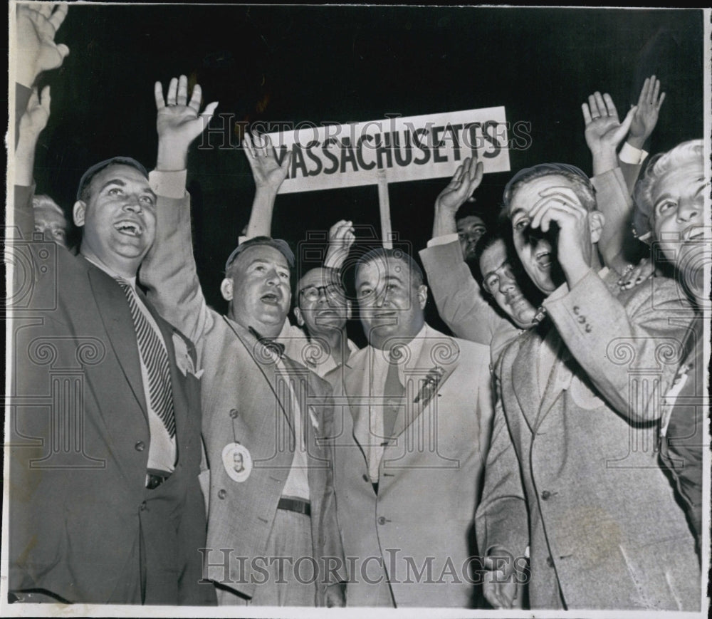 1952 Press Photo Mass gov Paul Devers at Dem. convention - Historic Images