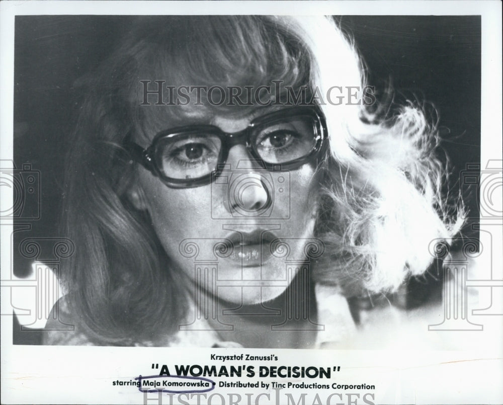 1978 Press Photo Maja komorowska in "A Woman's Decision" - Historic Images