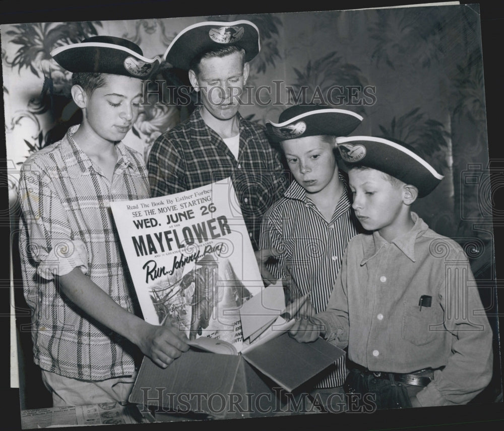 1957 Press Photo Pete Dennison, John Driscoll, Thomas White, Larry Lowe - Historic Images