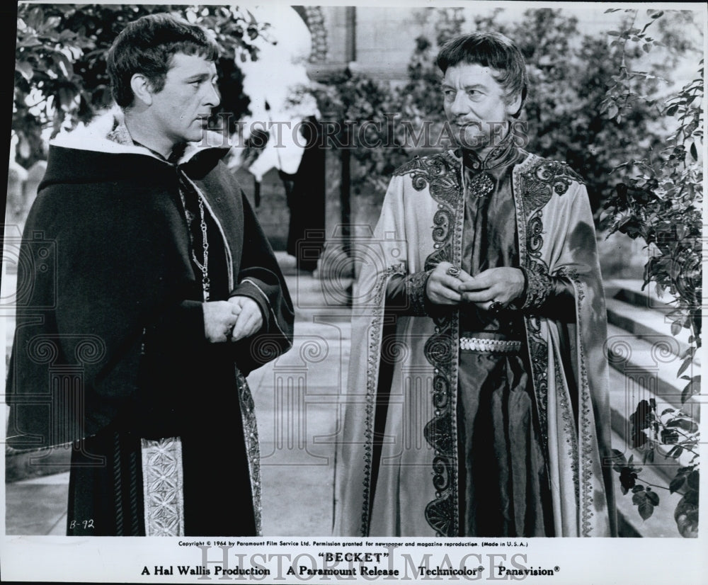 1967 John Gielgud and Richard Burton in "Becket" - Historic Images