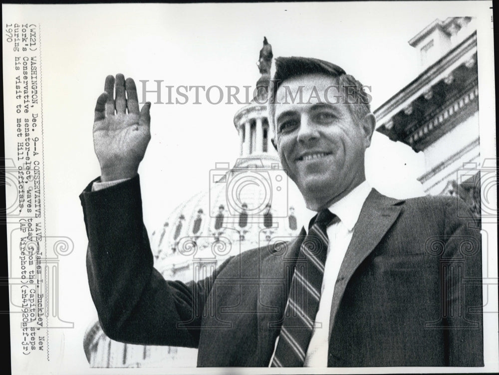 1970 Press Photo NY Senator James L Buckley - Historic Images