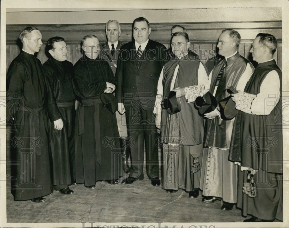 1938 Press Photo Rev. J. Maxwell, Rev. W. McGarry, Father G. O&#39;Donnell - Historic Images