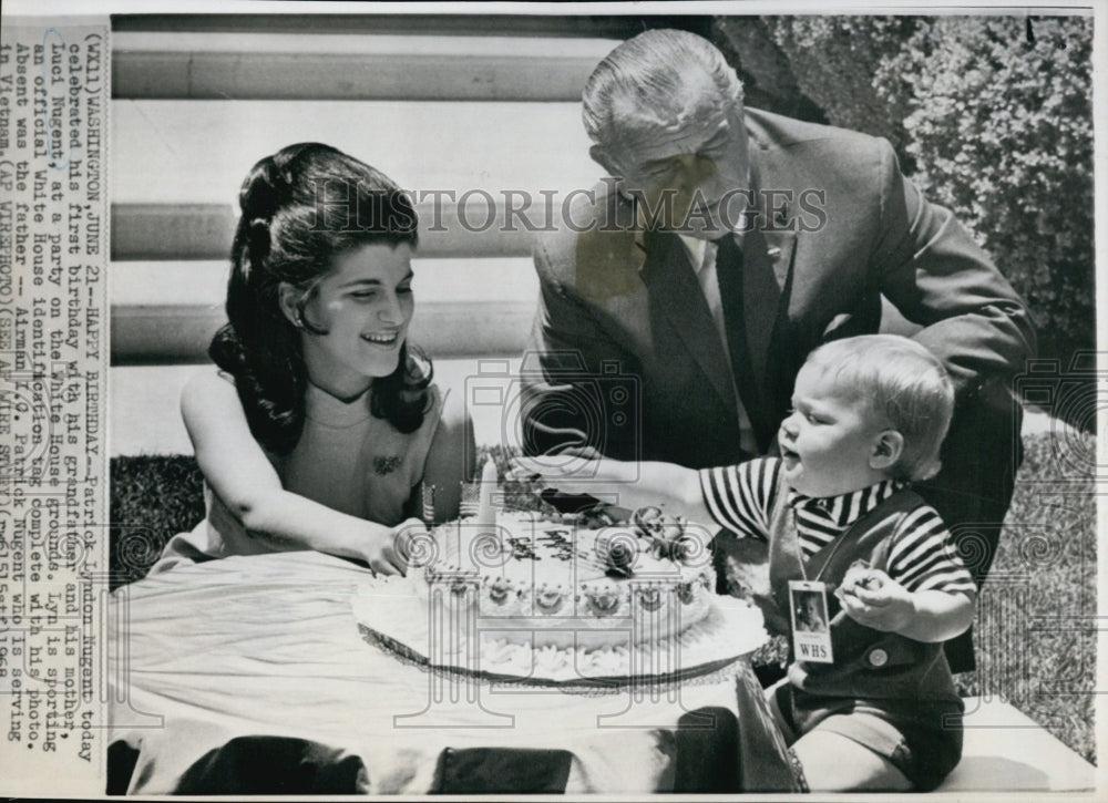 1968 Press Photo Patrick Lyndon Nugent celebrated his 1st birthday - Historic Images