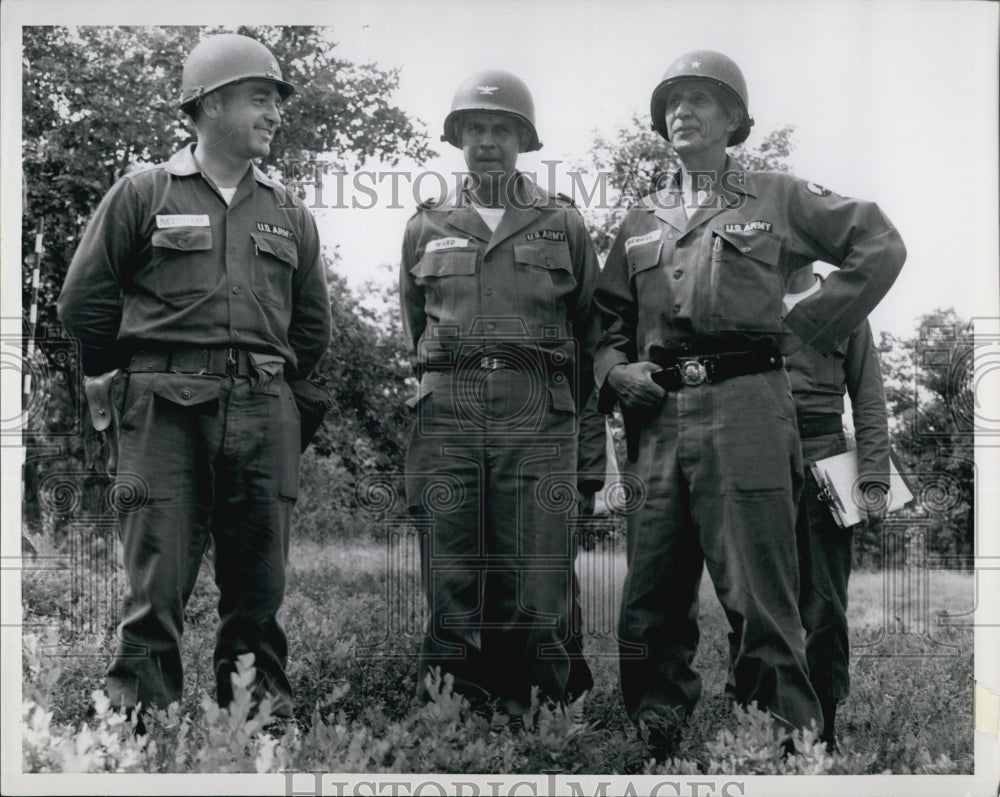 1959 Press Photo Col. Daniel Needham, Commanding General Chance Merrill - Historic Images