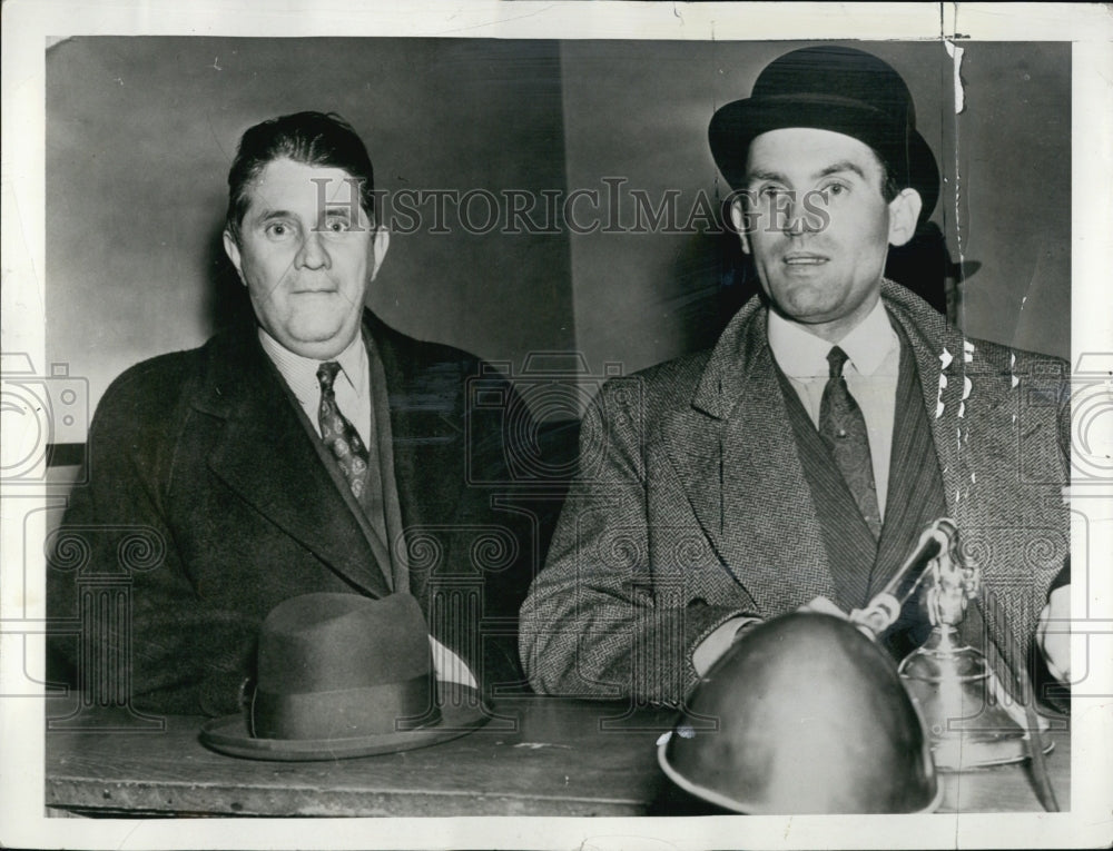 1938 William Gillespie and William Buckner in Police Station - Historic Images