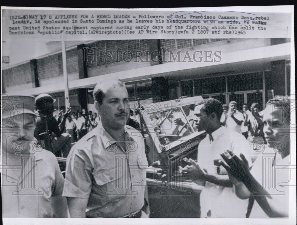 1965 Press Photo Col Francisco Caamano Deno in Santo Domingo - Historic Images