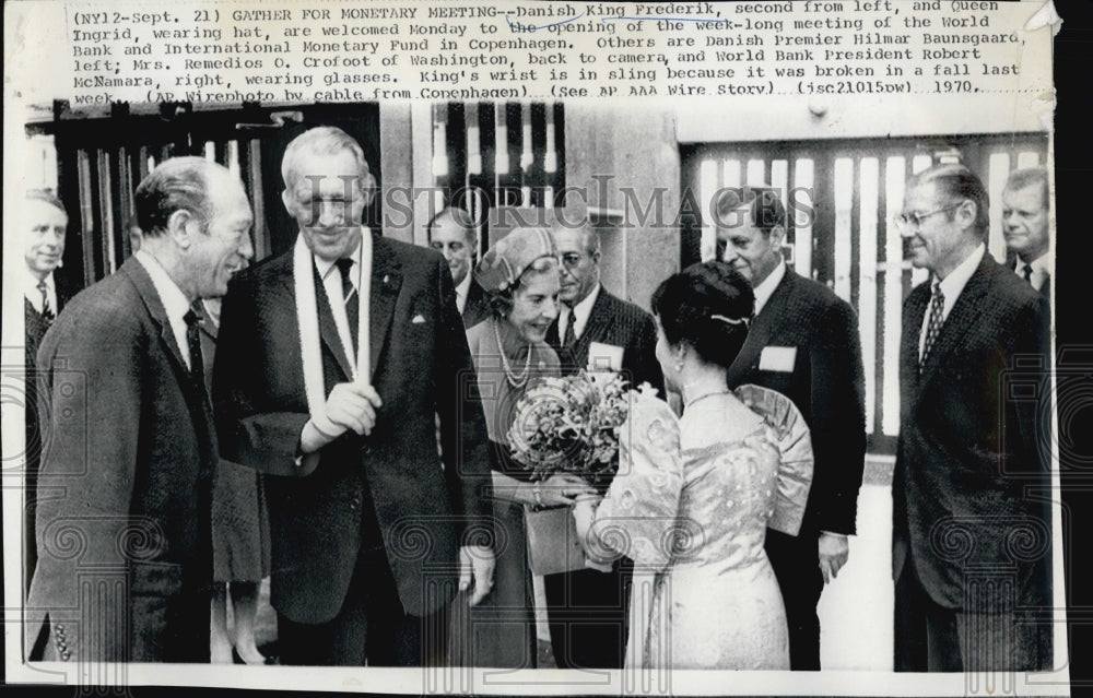 1970 Press Photo Danish King Frederick&amp; Queen H Baunsgaard - Historic Images