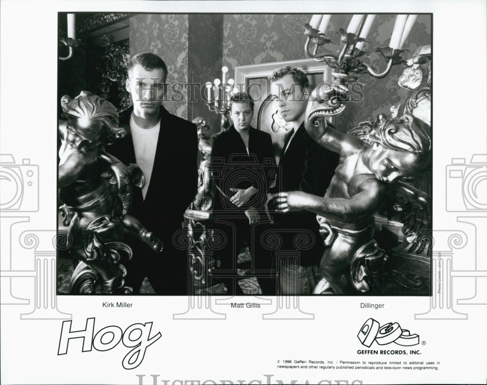 1996 Press Photo Band Hog, K Miller,M Gillis,Dillinger - Historic Images