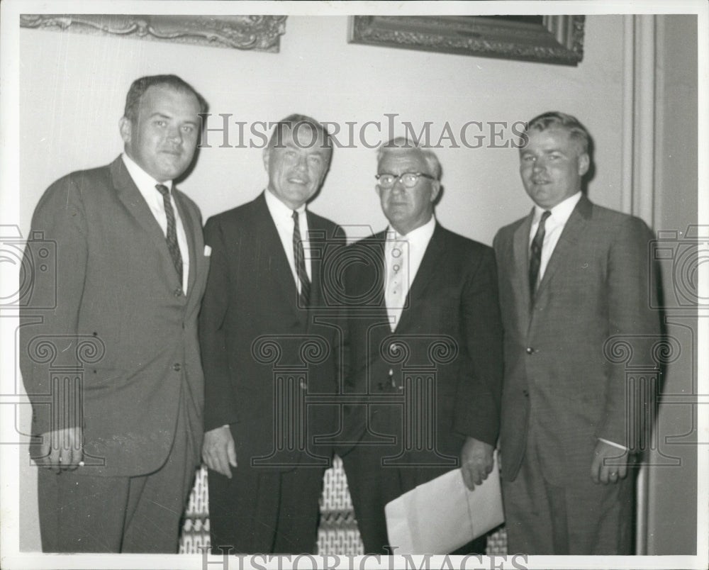 1961 Press Photo John Regan, Mayor Richard Lee, Joseph Hierty - Historic Images