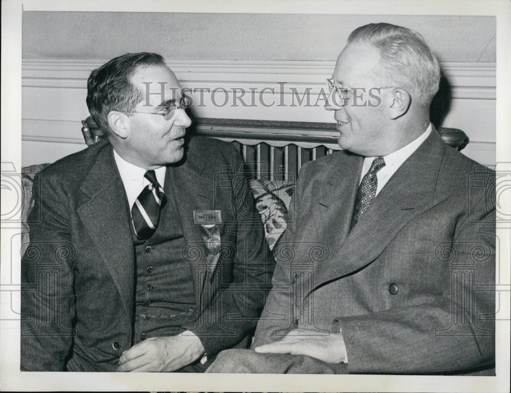 1948 Press Photo Governor Horace Hildreth and Governor Earl Warren - Historic Images