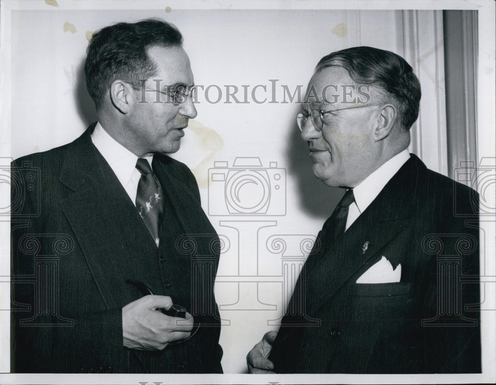 1948 Press Photo Gov. Horace Hildreth of Maine and Gov. Ralph Gates of Indiana - Historic Images