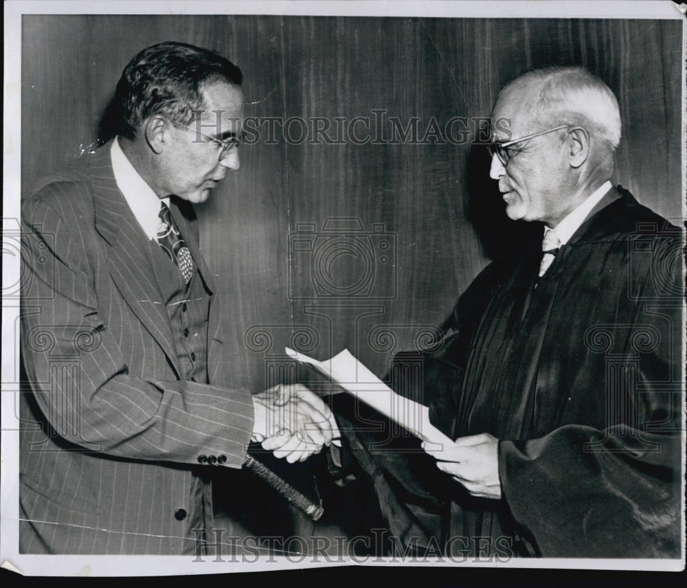 1953 Press Photo Former Maine Governor Hildreth and Ass. Justice H. Burton - Historic Images