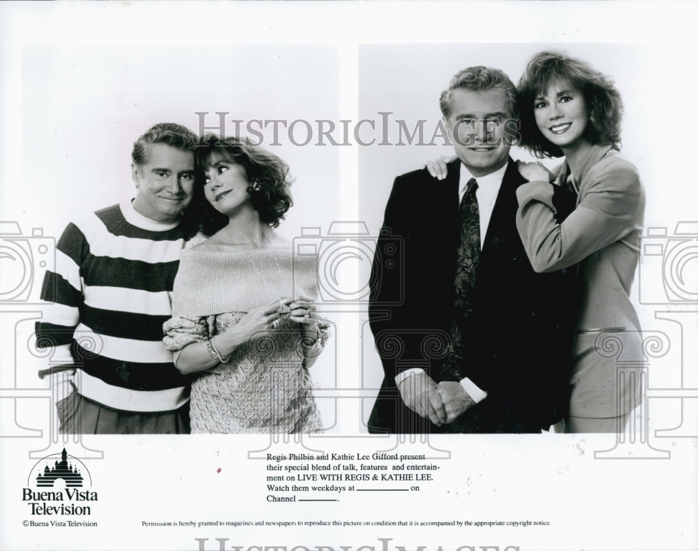 1994 Press Photo TV Host Regis Philbin and Kathie Lee Gifford. - Historic Images