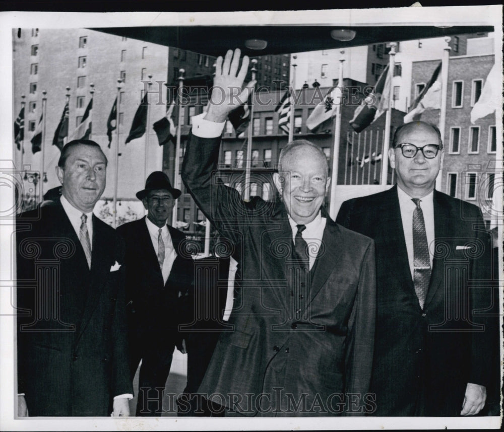 1960 Press Photo President Dwight Eisenhower at UN Meeting - Historic Images