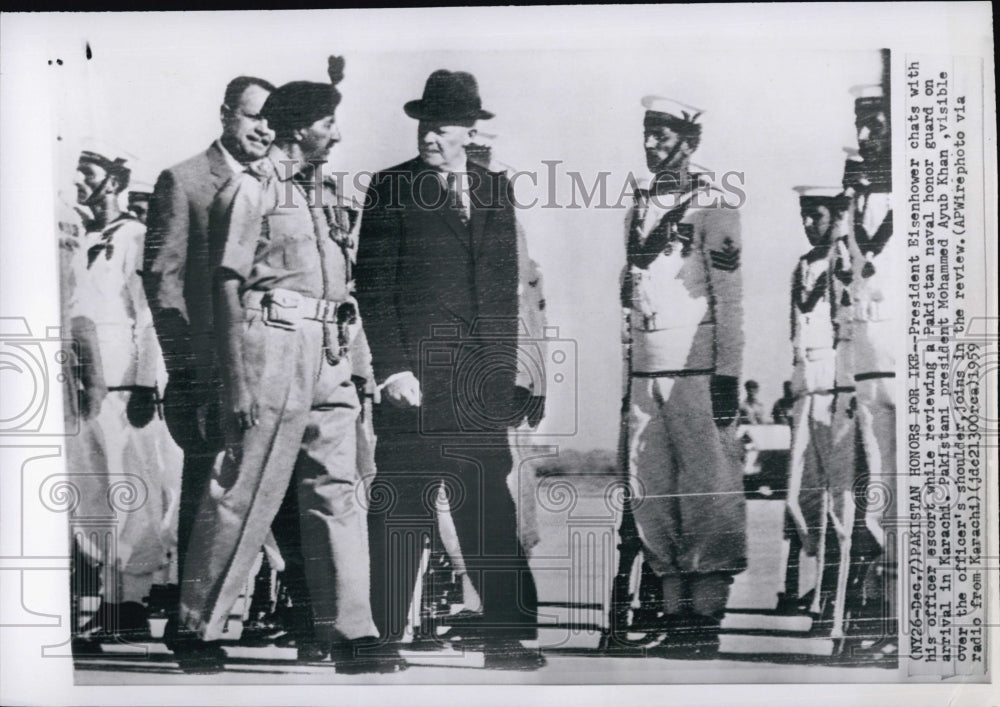 1959 President Dwight Eisenhower & Pakistan President Ayub Khan - Historic Images