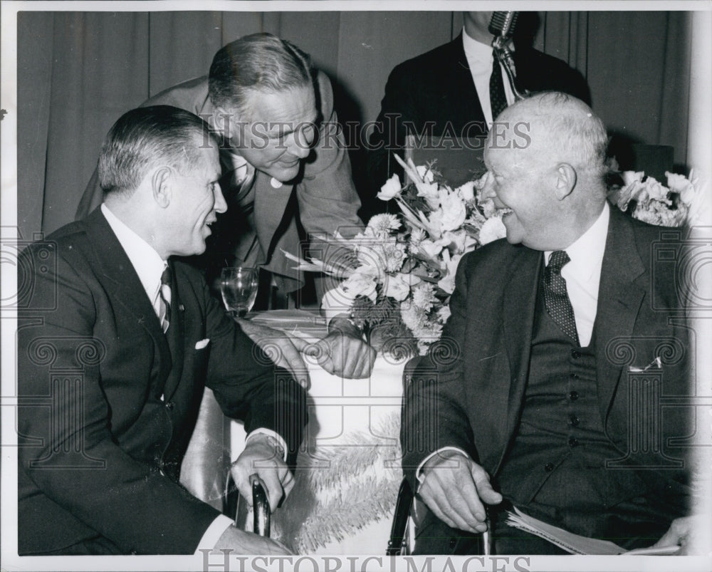 1962 Press Photo Former President Dwight Eisenhower &amp; Henry Cabot Lodge - Historic Images