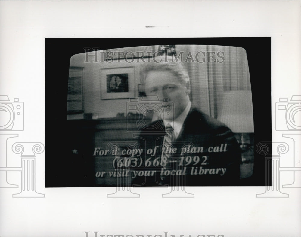 Press Photo TV Picture of Bill Clinton - Historic Images