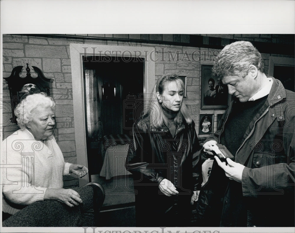 Press Photo Bill Clinton Wife Hillary - Historic Images