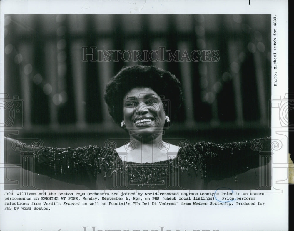 Press Photo World Renown Soprano Leontyne Price in PBS Production - Historic Images