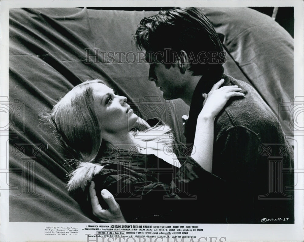 1971 Press Photo John Phillip Law Jodi Wexler Actors THE LOVE MACHINE - Historic Images