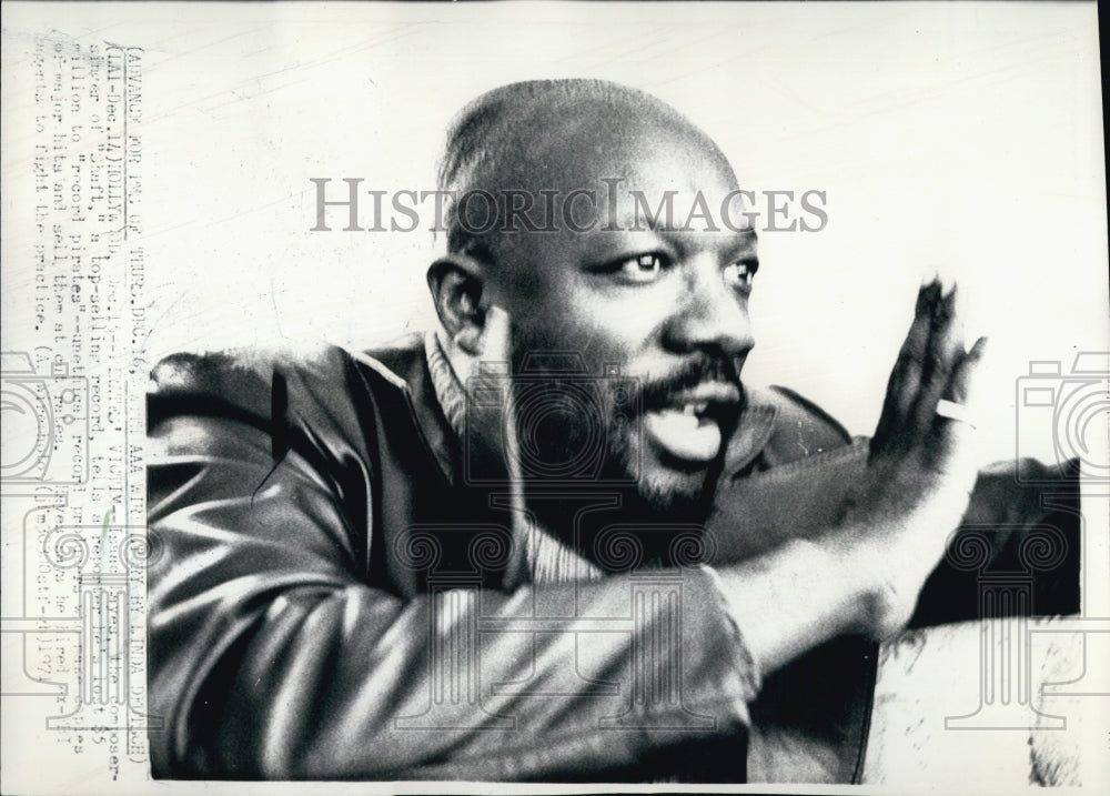 1971 Press Photo Singer Isaac Hayes - Historic Images