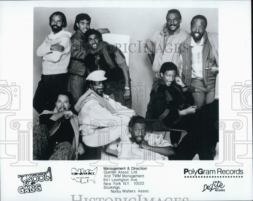 Press Photo Band Kool &amp; the Gang on Poly Gram records - Historic Images