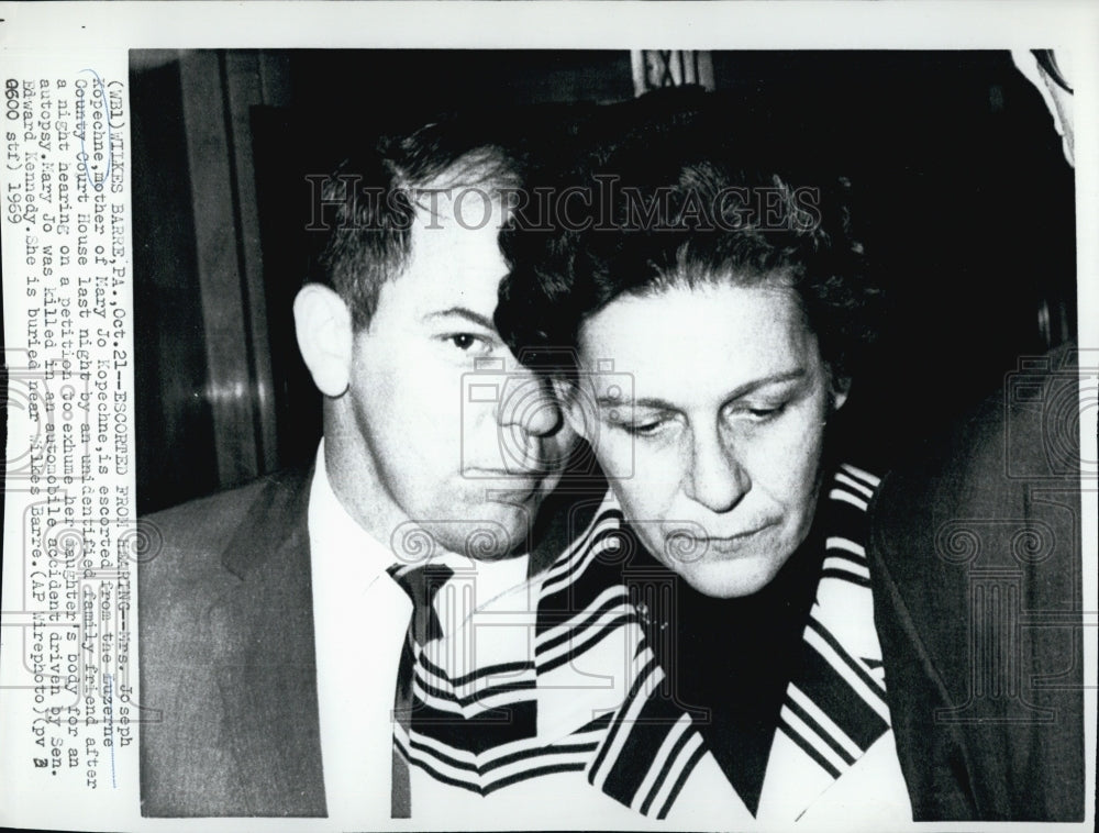 1969 Press Photo Mrs Joseph Kopechne at court hearing - Historic Images