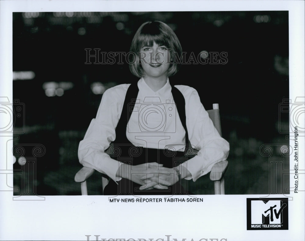 Press Photo MTV news reporter Tabith Soren - Historic Images