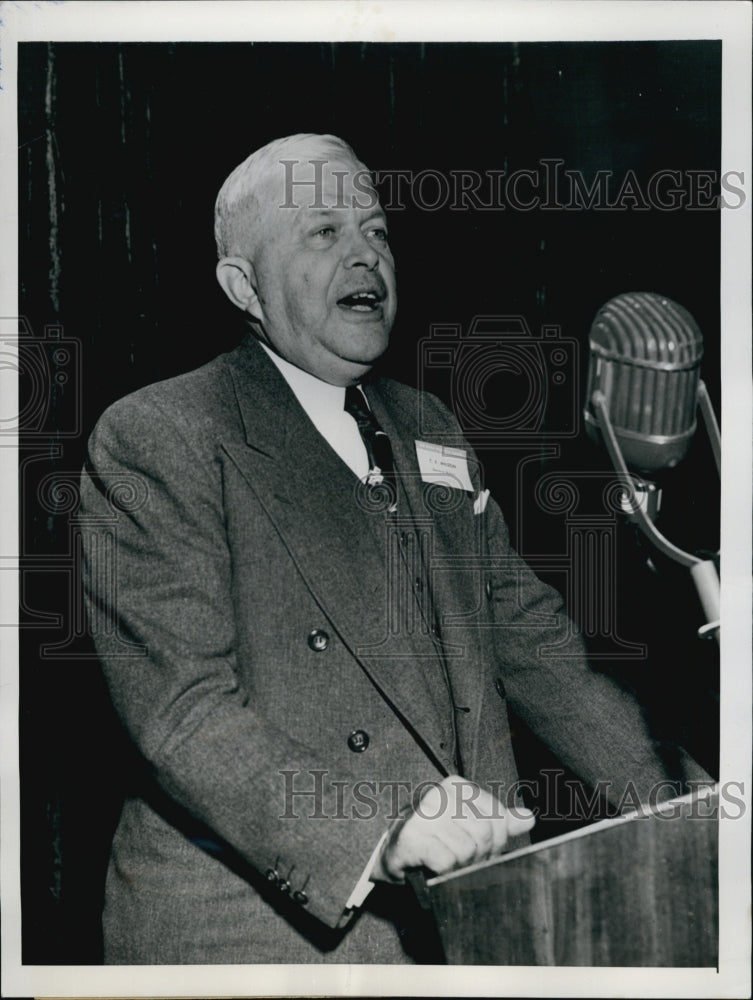 1952 Press Photo Gen Motors Pres C.E. Wilson - Historic Images