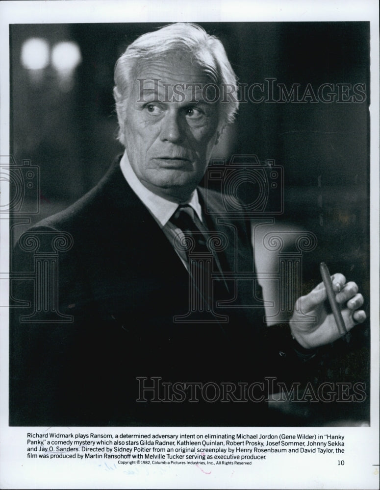 2001 Press Photo Richard Widmark in "Hanky Panky" - Historic Images