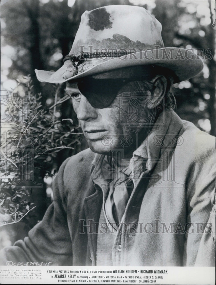 1966 Press Photo Actor Richard Widmark Alvarez Kelly Columbia Film - Historic Images