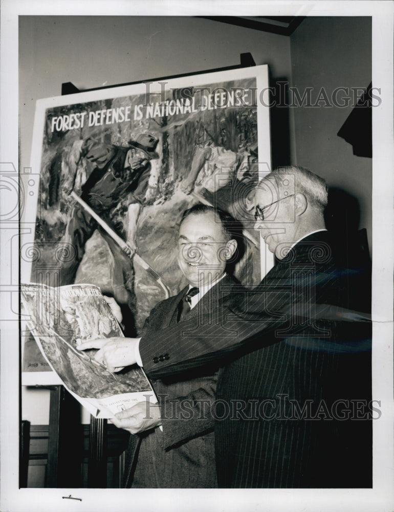 1941 Press Photo Sec of Agri. Claude Wickard &amp; Earle Clapp - Historic Images