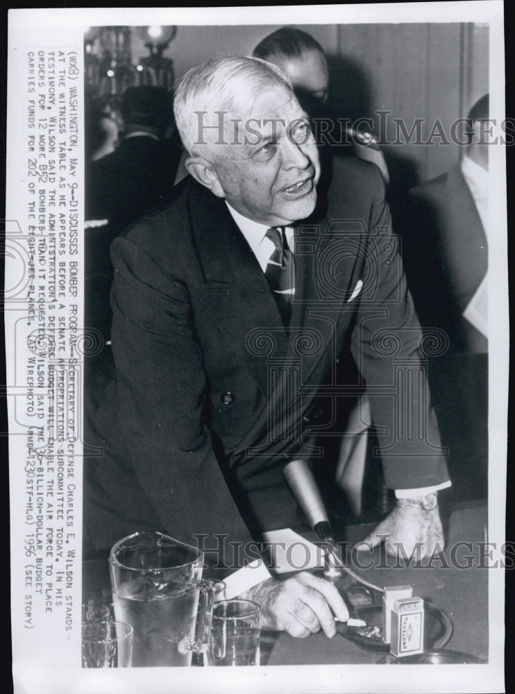 1956 Press Photo Secretary of Defense Charles Wilson - Historic Images