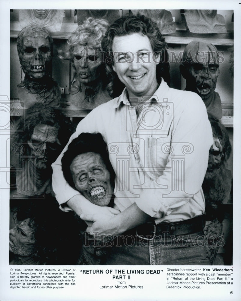 1987 Press Photo Director Screenwriter Ken Wiederhorn Film Return of Living Dead - Historic Images